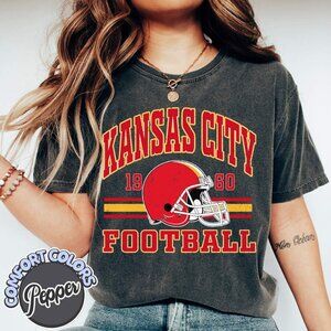 Kansas City Football Heritage Look Comfort Colors Tee 166
